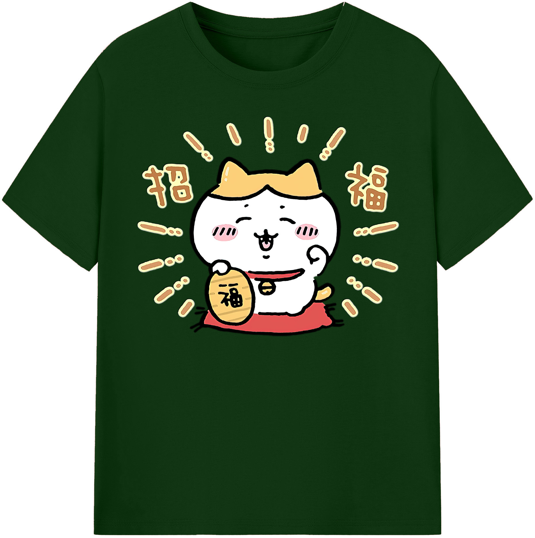 （画像用） ちいかわ ハチワレ Chii-kawa hachiware 綿100％半袖Tシャツ（フロントプリント）